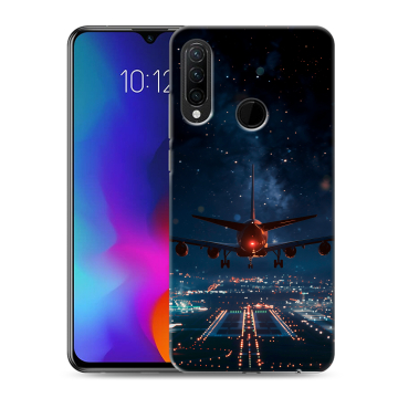 Силиконовый противоударный чехол на Lenovo K10 Note с принтом самолет