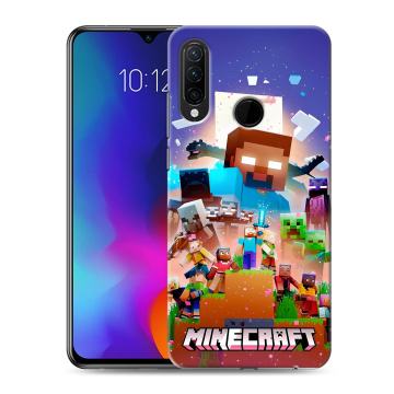 Силиконовый противоударный чехол на Lenovo K10 Note с принтом Майнкрафт Minecraft