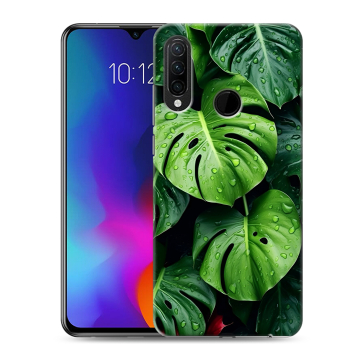 Силиконовый противоударный чехол на Lenovo K10 Note с принтом Листья