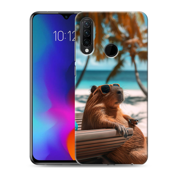 Силиконовый противоударный чехол на Lenovo K10 Note с принтом Капибара