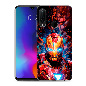 Силиконовый противоударный чехол на Lenovo K10 Note с принтом Железный человек Ironman