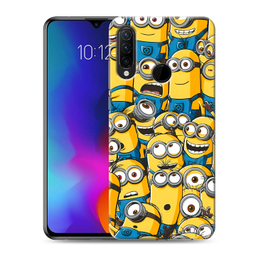 Силиконовый противоударный чехол на Lenovo K10 Note с принтом Миньоны