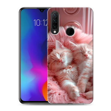 Силиконовый противоударный чехол на Lenovo K10 Note с принтом котята котики