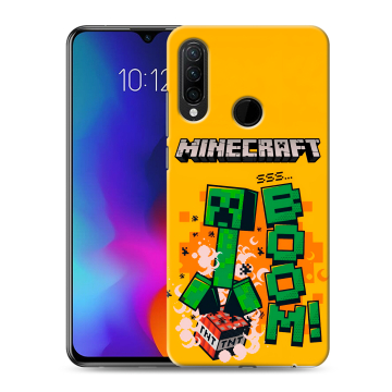 Силиконовый противоударный чехол на Lenovo K10 Note с принтом Майнкрафт Minecraft