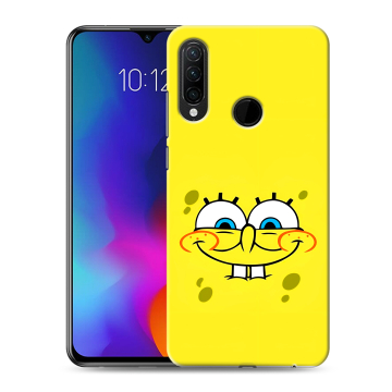 Силиконовый противоударный чехол на Lenovo K10 Note с принтом спанчбоб спанч боб Силиконовый противоударный чехол на Lenovo K10 Note с принтом спанчбоб спанч боб