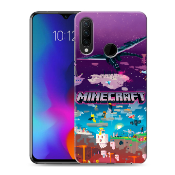 Силиконовый противоударный чехол на Lenovo K10 Note с принтом Майнкрафт Minecraft