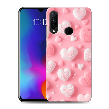 Силиконовый противоударный чехол на Lenovo K10 Note с принтом Сердечки