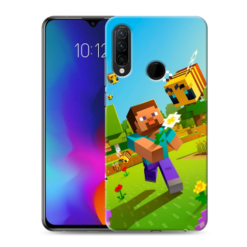 Силиконовый противоударный чехол на Lenovo K10 Note с принтом Майнкрафт Minecraft Силиконовый противоударный чехол на Lenovo K10 Note с принтом Майнкрафт Minecraft