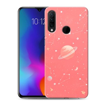 Силиконовый противоударный чехол на Lenovo K10 Note с принтом Розовый космос Силиконовый противоударный чехол на Lenovo K10 Note с принтом Розовый космос