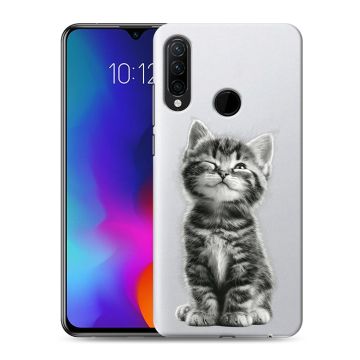 Силиконовый противоударный чехол на Lenovo K10 Note с принтом Котенок