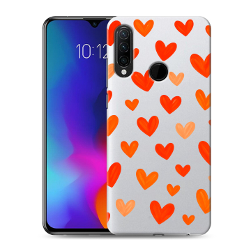 Силиконовый противоударный чехол на Lenovo K10 Note с принтом Сердечки Силиконовый противоударный чехол на Lenovo K10 Note с принтом Сердечки