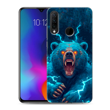 Силиконовый противоударный чехол на Lenovo K10 Note с принтом Медведь Силиконовый противоударный чехол на Lenovo K10 Note с принтом Медведь