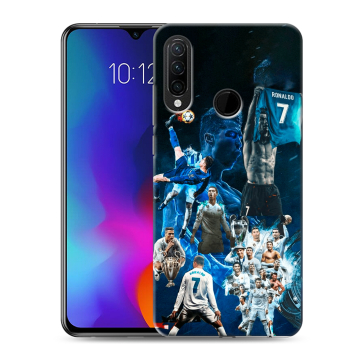Силиконовый противоударный чехол на Lenovo K10 Note с принтом Реал Роналдо