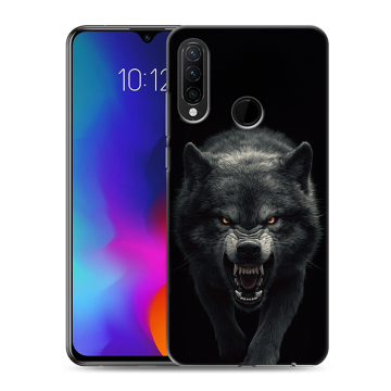 Силиконовый противоударный чехол на Lenovo K10 Note с принтом Волк