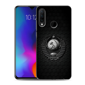Силиконовый противоударный чехол на Lenovo K10 Note с принтом Герб Флаг СССР Силиконовый противоударный чехол на Lenovo K10 Note с принтом Герб Флаг СССР