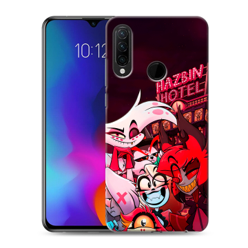 Силиконовый противоударный чехол на Lenovo K10 Note с принтом Hazbin Hotel Отель Хазбин