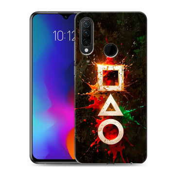 Силиконовый противоударный чехол на Lenovo K10 Note с принтом Squid Game Игра кальмара