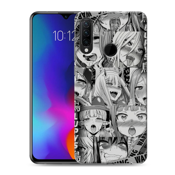 Силиконовый противоударный чехол на Lenovo K10 Note с принтом Ahegao Ахегао Аниме