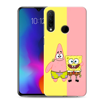 Силиконовый противоударный чехол на Lenovo K10 Note с принтом Спанч боб Спанчбоб