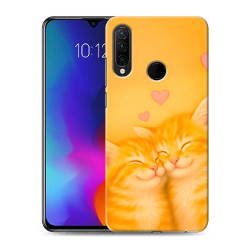 Силиконовый противоударный чехол на Lenovo K10 Note с принтом Милые котята