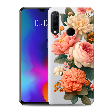 Силиконовый противоударный чехол на Lenovo K10 Note с принтом цветы