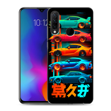 Силиконовый противоударный чехол на Lenovo K10 Note с принтом машины тачки