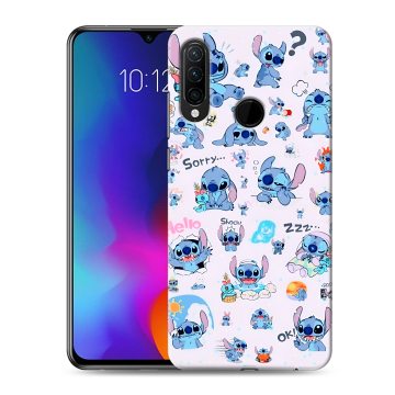 Силиконовый противоударный чехол на Lenovo K10 Note с принтом Лило и Стич Силиконовый противоударный чехол на Lenovo K10 Note с принтом Лило и Стич