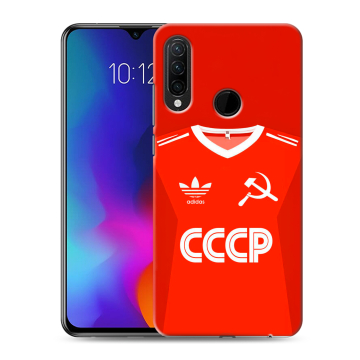 Силиконовый противоударный чехол на Lenovo K10 Note с принтом Флаг Герб СССР Силиконовый противоударный чехол на Lenovo K10 Note с принтом Флаг Герб СССР