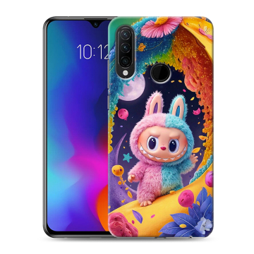 Силиконовый противоударный чехол на Lenovo K10 Note с принтом Labubu Лабубу Силиконовый противоударный чехол на Lenovo K10 Note с принтом Labubu Лабубу