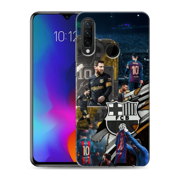Силиконовый противоударный чехол на Lenovo K10 Note с принтом Messi Barcelona