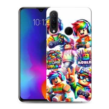 Силиконовый противоударный чехол на Lenovo K10 Note с принтом Roblox Роблокс