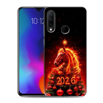 Силиконовый противоударный чехол на Lenovo K10 Note с принтом Новый год