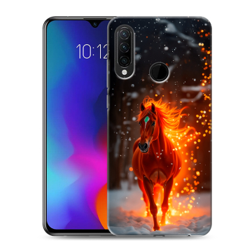 Силиконовый противоударный чехол на Lenovo K10 Note с принтом Новый год