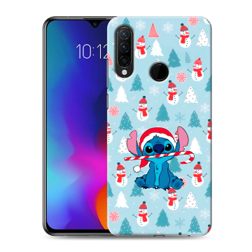 Силиконовый противоударный чехол на Lenovo K10 Note с принтом Стич Новый год