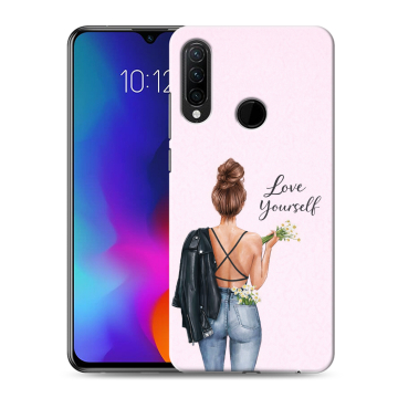 Силиконовый противоударный чехол на Lenovo K10 Note с принтом женский