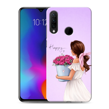 Силиконовый противоударный чехол на Lenovo K10 Note с принтом женский