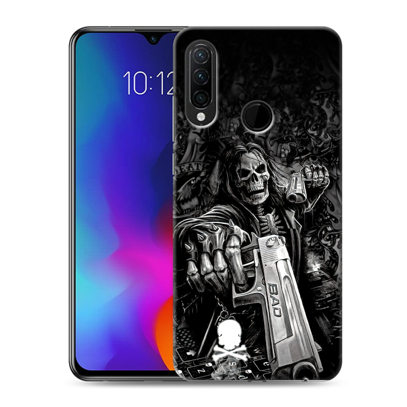 Силиконовый противоударный чехол на Lenovo K10 Note с принтом Скелет Силиконовый противоударный чехол на Lenovo K10 Note с принтом Скелет