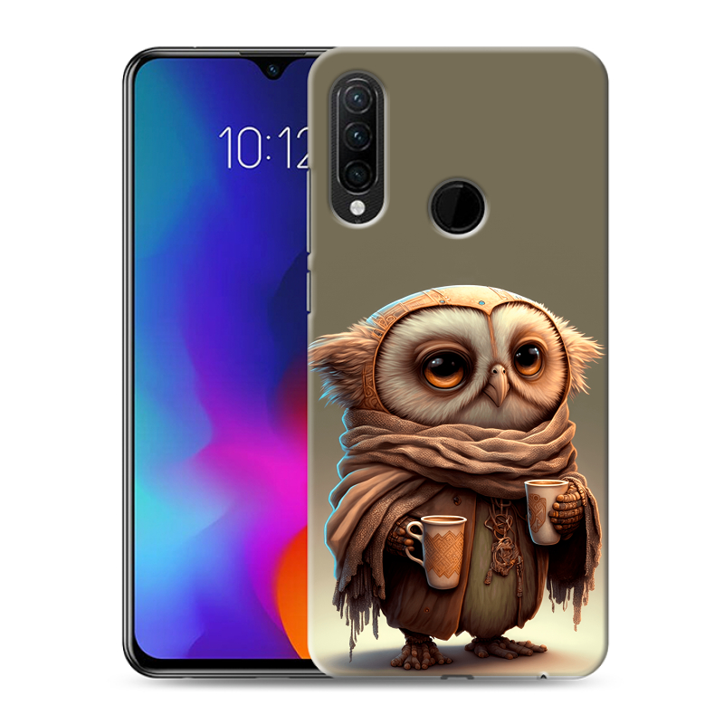 Силиконовый противоударный чехол на Lenovo K10 Note с принтом Сова Силиконовый противоударный чехол на Lenovo K10 Note с принтом Сова