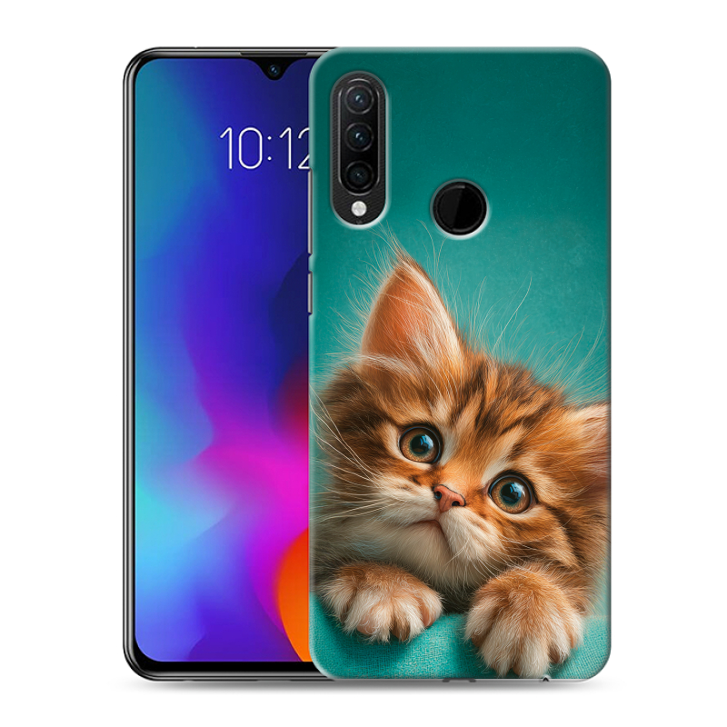 Силиконовый противоударный чехол на Lenovo K10 Note с принтом котенок Силиконовый противоударный чехол на Lenovo K10 Note с принтом котенок