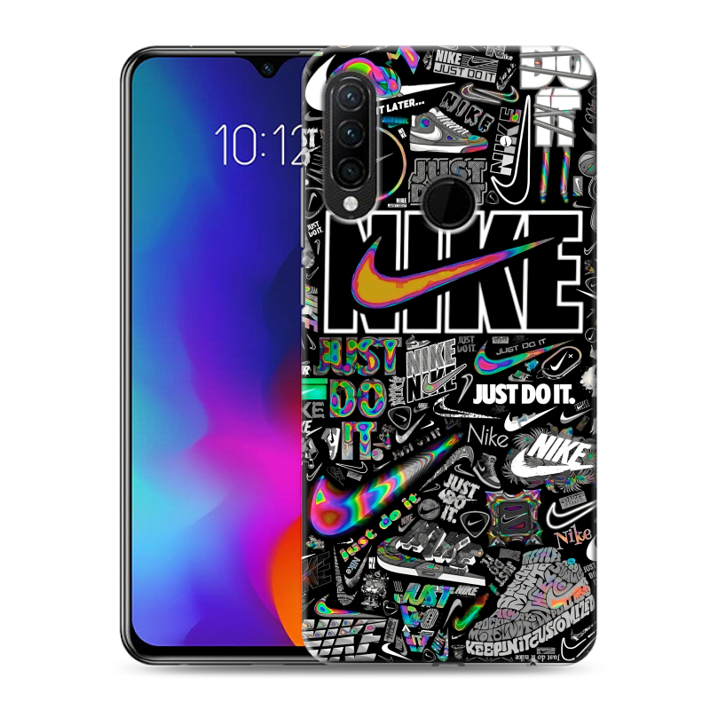 Силиконовый противоударный чехол на Lenovo K10 Note с принтом Найк Силиконовый противоударный чехол на Lenovo K10 Note с принтом Найк