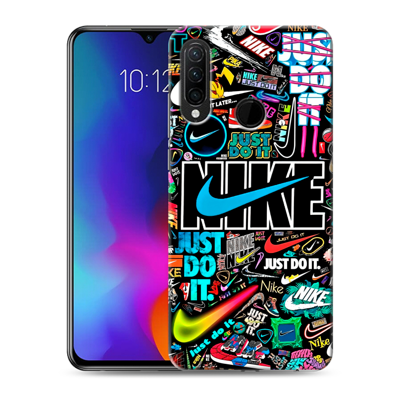 Силиконовый противоударный чехол на Lenovo K10 Note с принтом найк nike черный Силиконовый противоударный чехол на Lenovo K10 Note с принтом найк nike черный