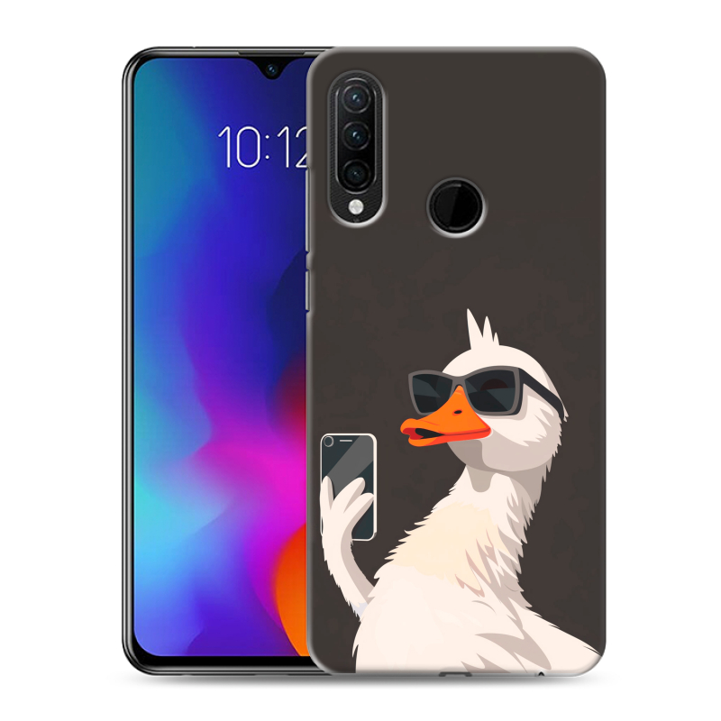 Силиконовый противоударный чехол на Lenovo K10 Note с принтом утка в очках Силиконовый противоударный чехол на Lenovo K10 Note с принтом утка в очках