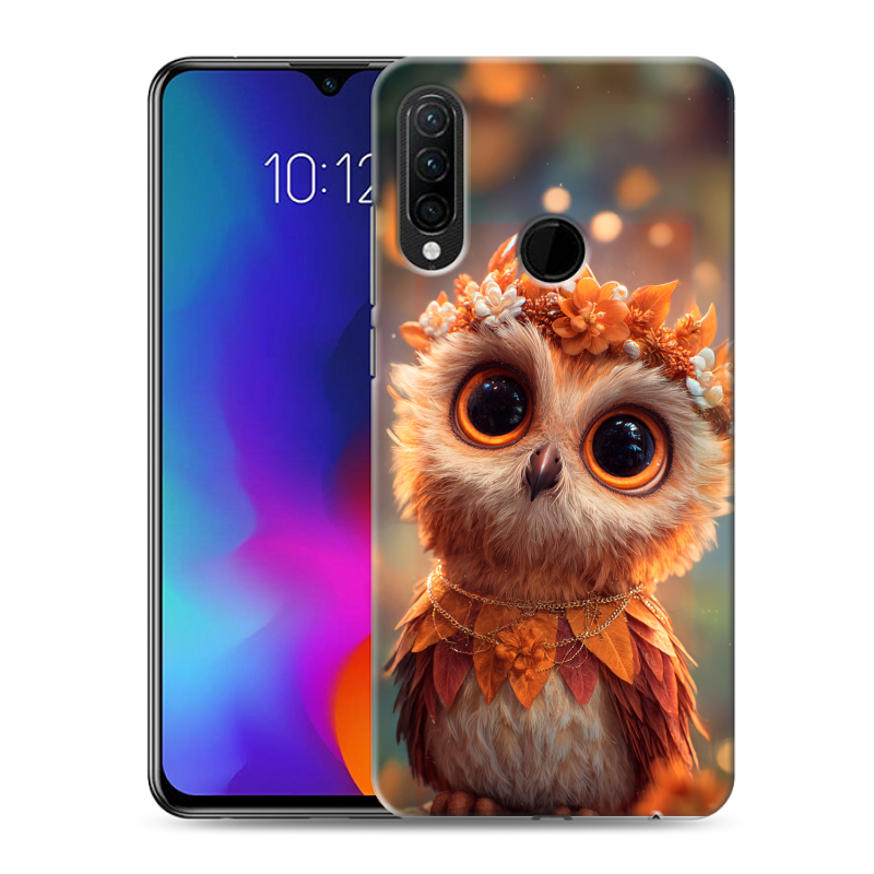 Силиконовый противоударный чехол на Lenovo K10 Note с принтом Милая сова Силиконовый противоударный чехол на Lenovo K10 Note с принтом Милая сова