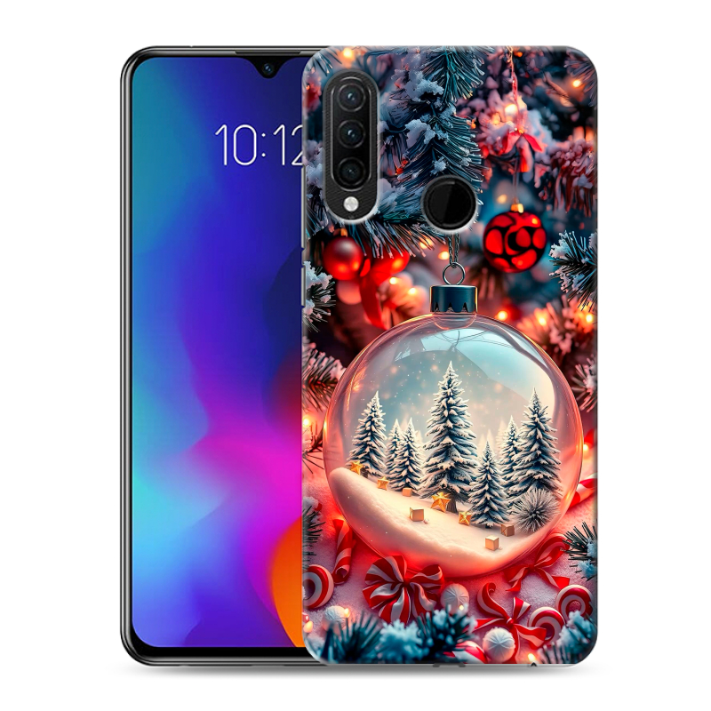 Силиконовый противоударный чехол на Lenovo K10 Note с принтом Новый год Силиконовый противоударный чехол на Lenovo K10 Note с принтом Новый год