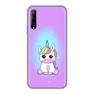 Силиконовый противоударный чехол на Huawei Y9s с принтом Единорог Силиконовый противоударный чехол на Huawei Y9s с принтом Единорог