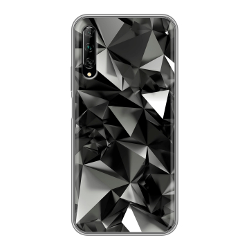 Силиконовый противоударный чехол на Huawei Y9s с принтом Черные кристаллы