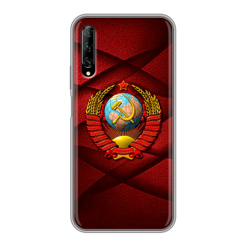 Силиконовый противоударный чехол на Huawei Y9s с принтом Герб СССР