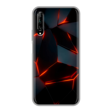 Силиконовый противоударный чехол на Huawei Y9s с принтом Яркие абстракции