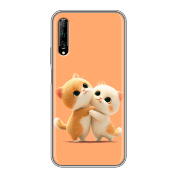 Силиконовый противоударный чехол на Huawei Y9s с принтом Милые котики Силиконовый противоударный чехол на Huawei Y9s с принтом Милые котики