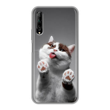 Силиконовый противоударный чехол на Huawei Y9s с принтом Коты Силиконовый противоударный чехол на Huawei Y9s с принтом Коты